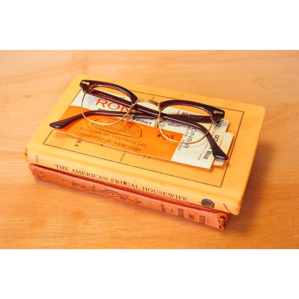 Shuron Ronsir Cardova Vintage 1960s Eyeglasses USA 44-26 NOS Retro Preppy